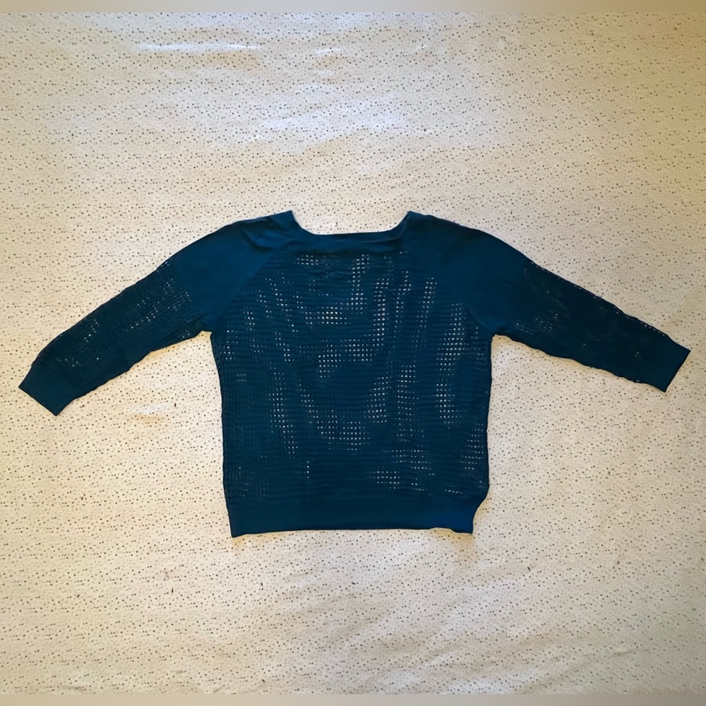 EUC Express Teal Mesh Sweater